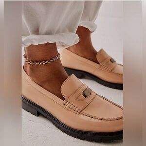 Free People Tan Loafers